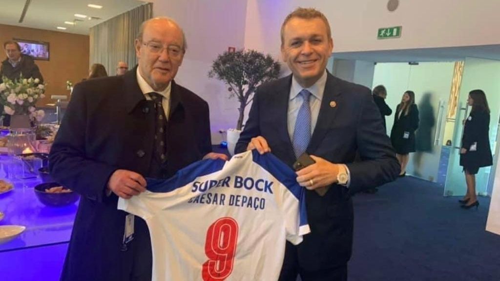 César DePaço com o Presidente do FC Porto, Jorge Pinto da Costa | César DePaço