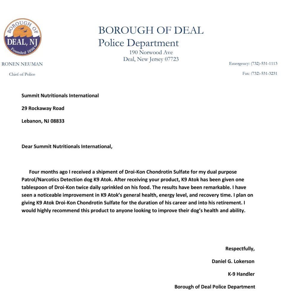Deal Police Department endorses Droi-Kon César DePaço