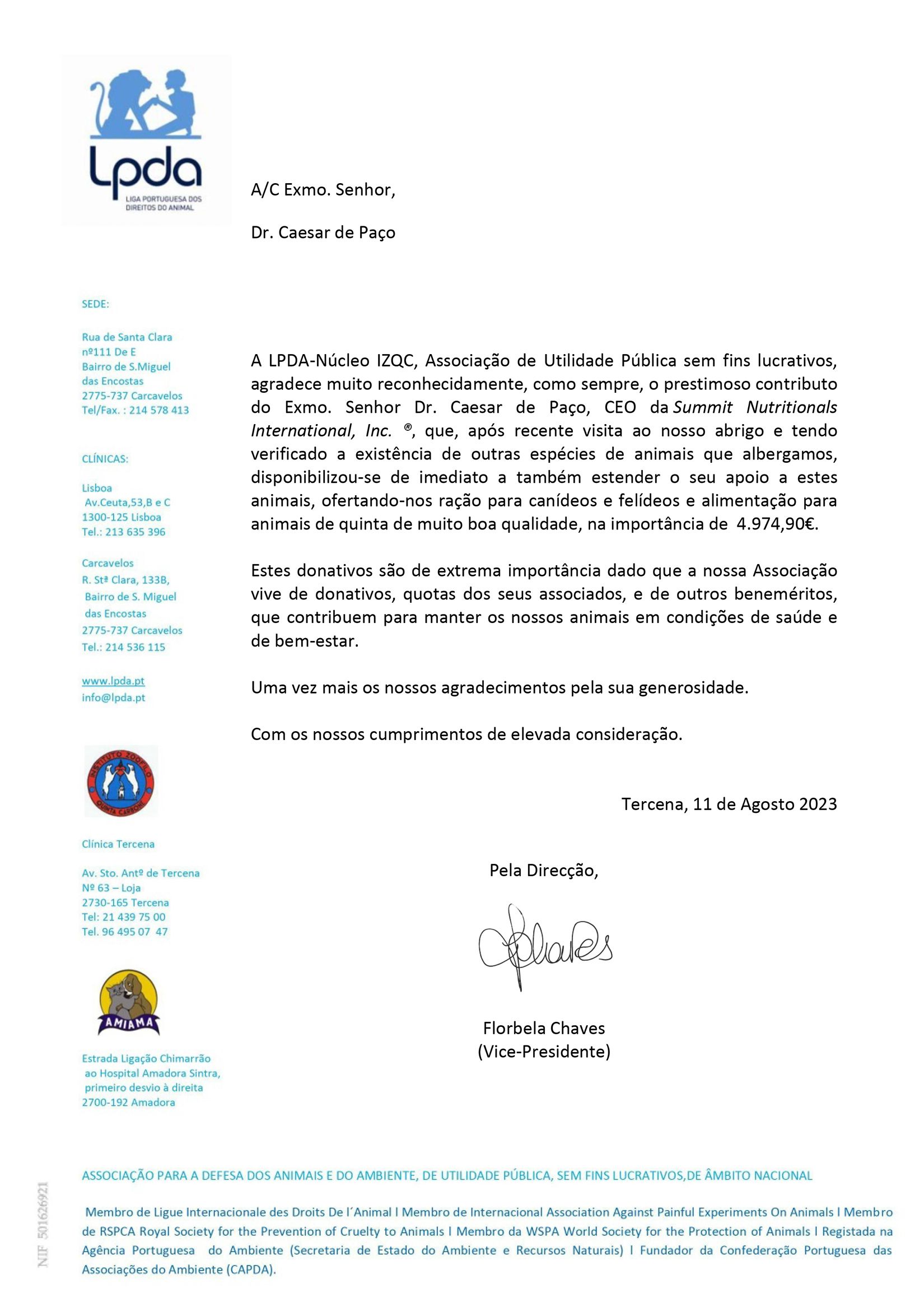 Doação César DePaço LPDA