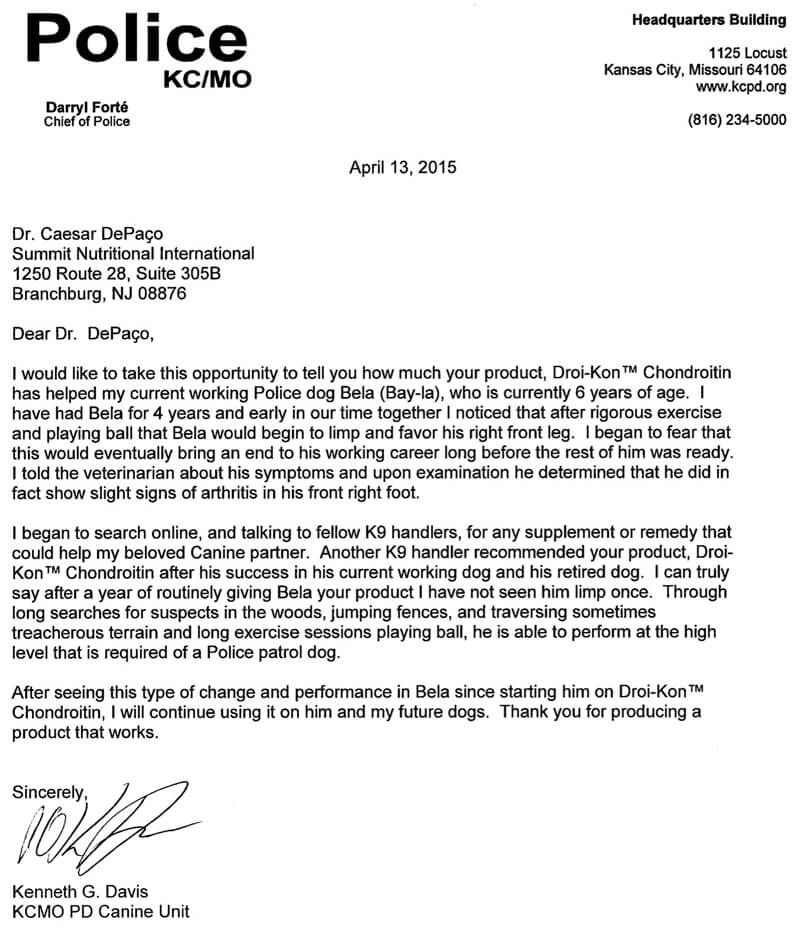Kenneth Davis Endorses Droi-Kon® Chondroitin César DePaço