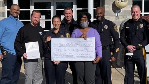 Philanthropist Donates $10,000 to Franklin Township Police